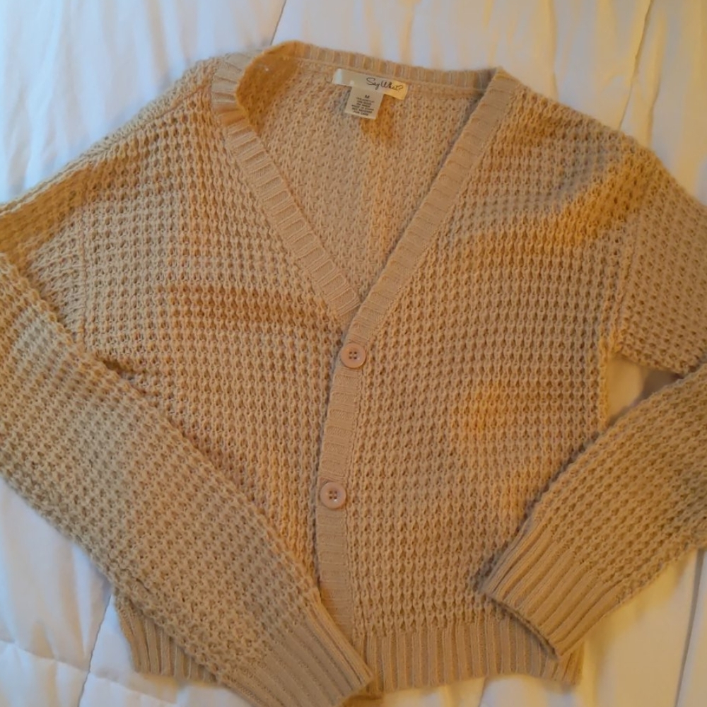 Cropped Knit Caridgain
